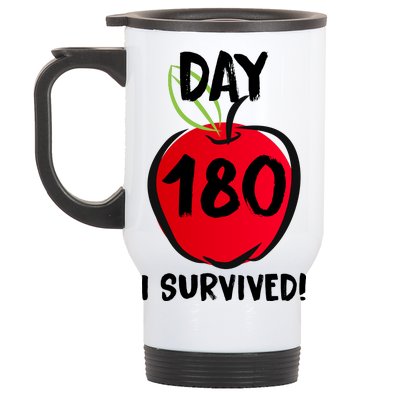 I Survived 180 Days Last Day Of School Stainless Steel Travel Mug