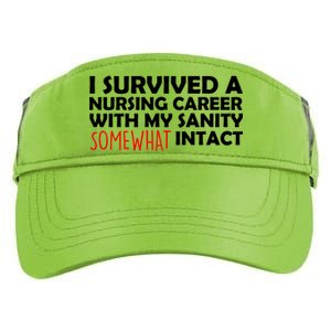 I Survived A Nursing Career With My Sanity Somewhat Intact Adult Drive Performance Visor