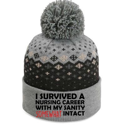 I Survived A Nursing Career With My Sanity Somewhat Intact The Baniff Cuffed Pom Beanie