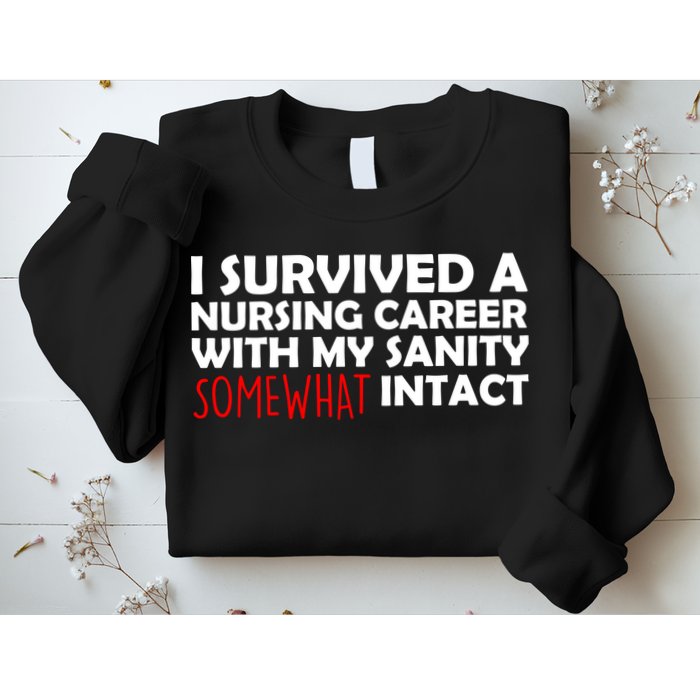 I Survived A Nursing Career With My Sanity Somewhat Intact Sweatshirt