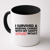 I Survived A Nursing Career With My Sanity Somewhat Intact Mug