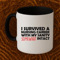 I Survived A Nursing Career With My Sanity Somewhat Intact Mug