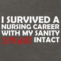I Survived A Nursing Career With My Sanity Somewhat Intact Cotton Canvas Backpack