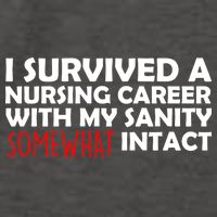 I Survived A Nursing Career With My Sanity Somewhat Intact Vector Backpack