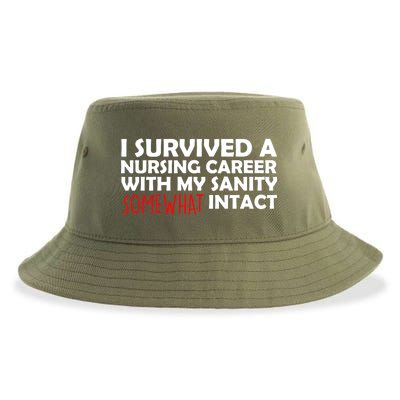 I Survived A Nursing Career With My Sanity Somewhat Intact Sustainable Bucket Hat