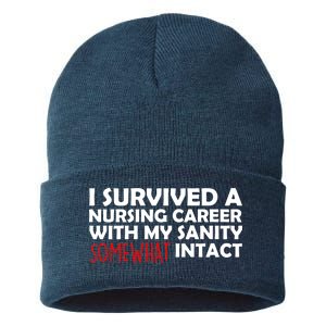 I Survived A Nursing Career With My Sanity Somewhat Intact Sustainable Knit Beanie