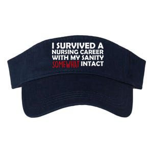 I Survived A Nursing Career With My Sanity Somewhat Intact Valucap Bio-Washed Visor