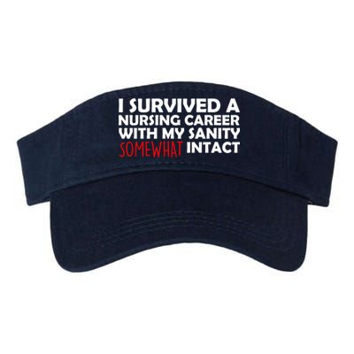 I Survived A Nursing Career With My Sanity Somewhat Intact Valucap Bio-Washed Visor