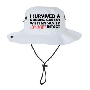 I Survived A Nursing Career With My Sanity Somewhat Intact Legacy Cool Fit Booney Bucket Hat