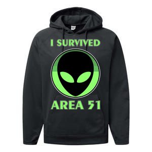 I Survived Area 51 Performance Fleece Hoodie