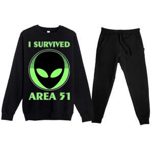 I Survived Area 51 Premium Crewneck Sweatsuit Set