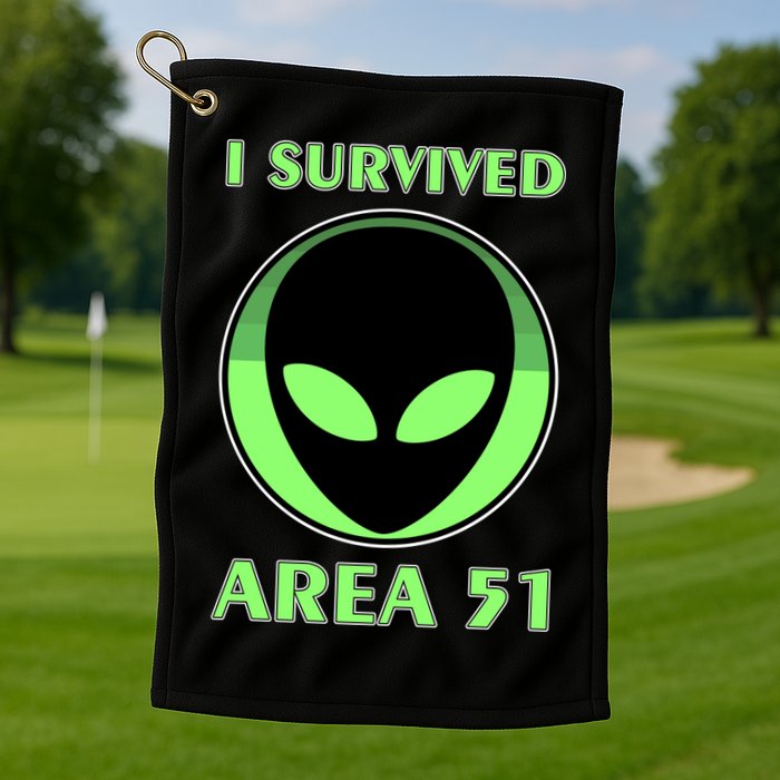 I Survived Area 51 Golf Towel