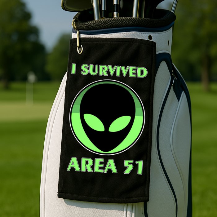 I Survived Area 51 Golf Towel
