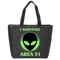 I Survived Area 51 Zip Tote Bag