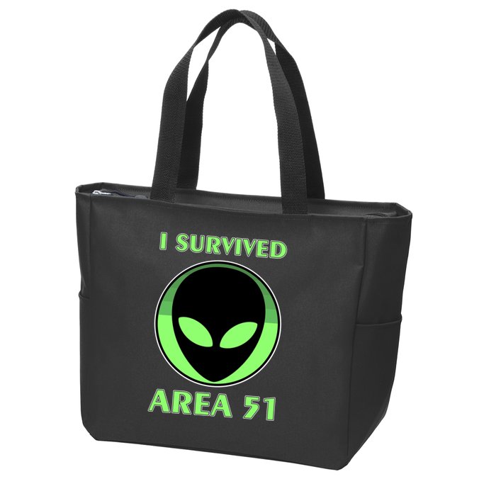 I Survived Area 51 Zip Tote Bag