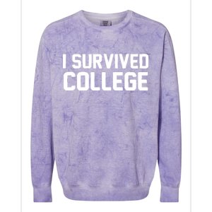 I Survived College Colorblast Crewneck Sweatshirt