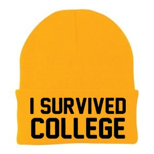 I Survived College Knit Cap Winter Beanie