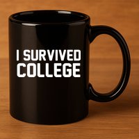 I Survived College 11oz C Handle Ceramic Mug