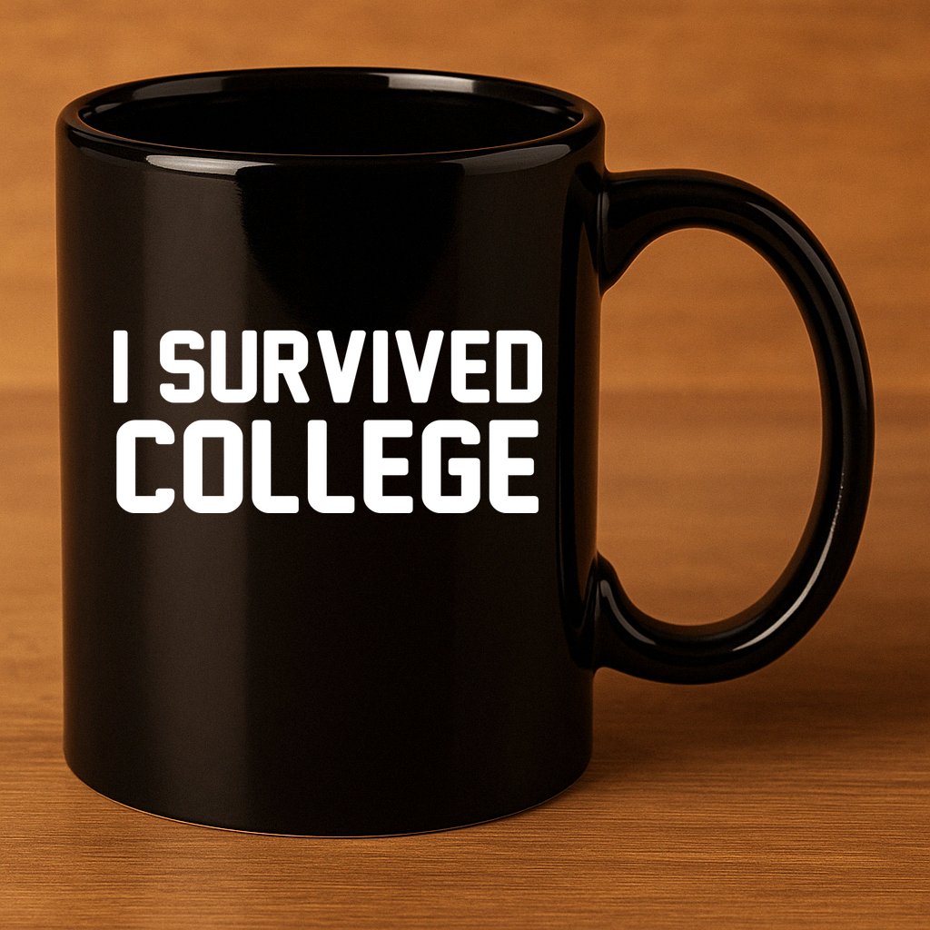 I Survived College 11oz C Handle Ceramic Mug