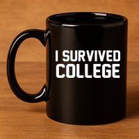 I Survived College 11oz C Handle Ceramic Mug