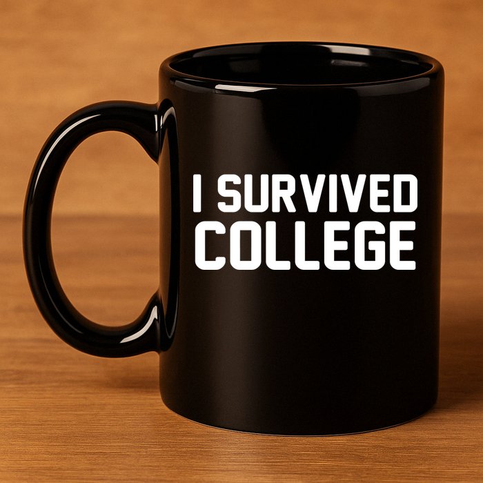 I Survived College 11oz C Handle Ceramic Mug