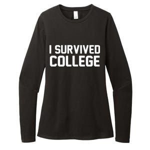 I Survived College Womens CVC Long Sleeve Shirt