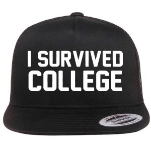 I Survived College Flat Bill Trucker Hat