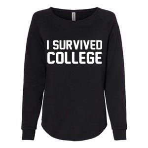 I Survived College Womens California Wash Sweatshirt