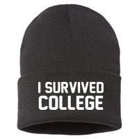 I Survived College Sustainable Knit Beanie