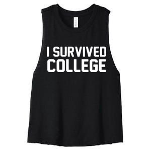 I Survived College Women's Racerback Cropped Tank