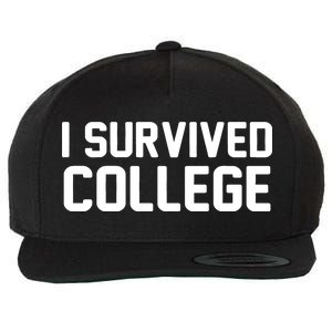 I Survived College Wool Snapback Cap