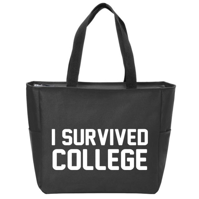 I Survived College Zip Tote Bag