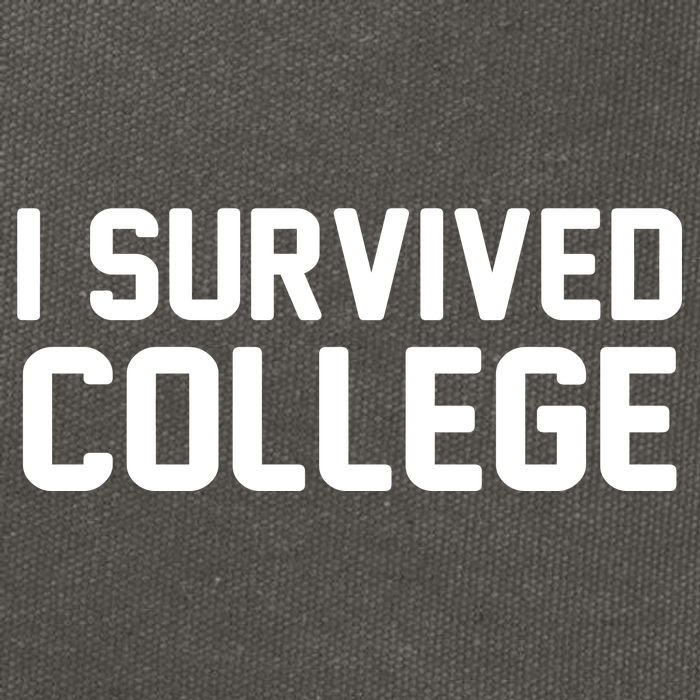 I Survived College Cotton Canvas Backpack