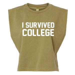 I Survived College Garment-Dyed Women's Muscle Tee