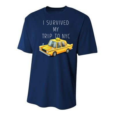 I Survived My Trip To NYC Youth Performance Sprint T-Shirt