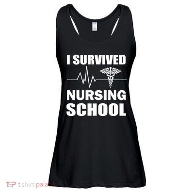 I Survived Nursing School Ladies Essential Flowy Tank