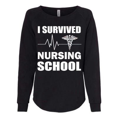 I Survived Nursing School Womens California Wash Sweatshirt