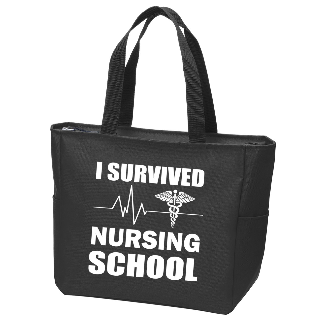 I Survived Nursing School Zip Tote Bag