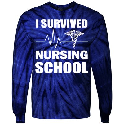 I Survived Nursing School Tie-Dye Long Sleeve Shirt