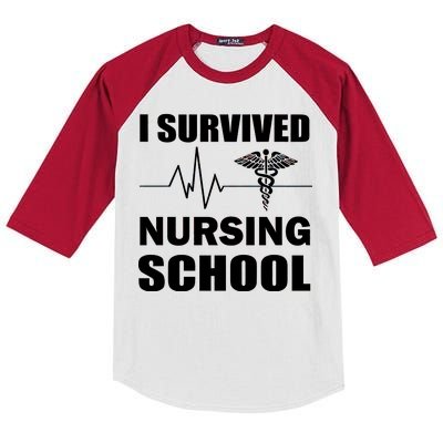 I Survived Nursing School Kids Colorblock Raglan Jersey