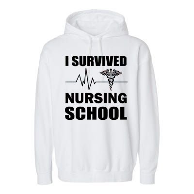 I Survived Nursing School Garment-Dyed Fleece Hoodie