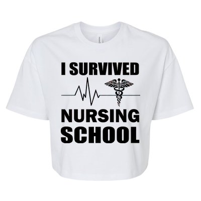 I Survived Nursing School Bella+Canvas Jersey Crop Tee