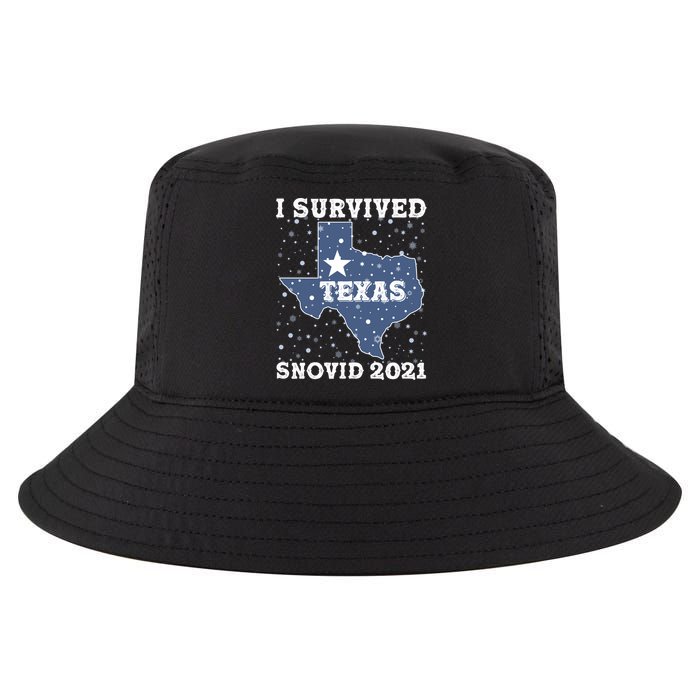 I Survived Snovid 2021Texas Snowstorm Cool Comfort Performance Bucket Hat