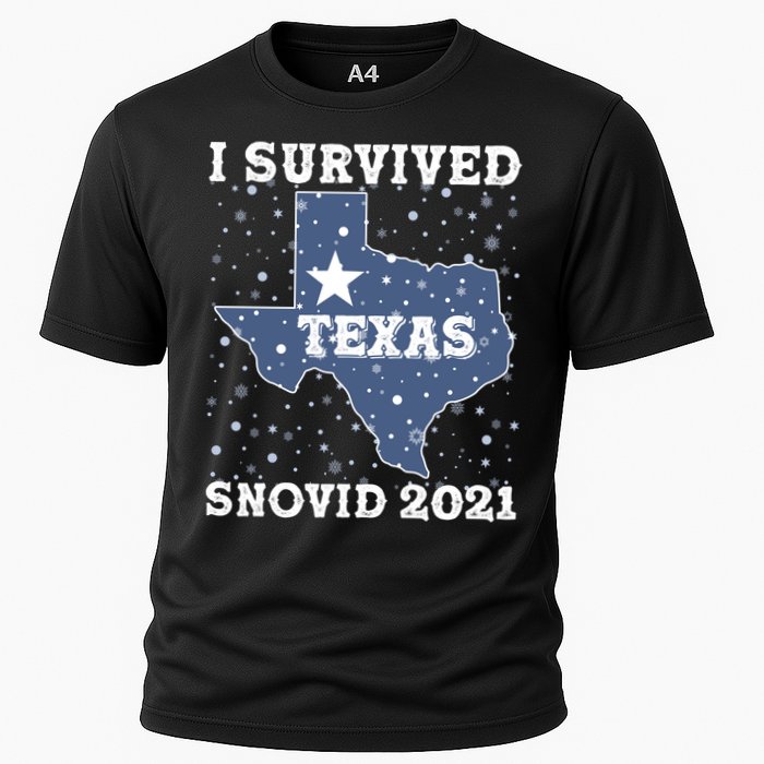 I Survived Snovid 2021Texas Snowstorm Cooling Performance Crew T-Shirt
