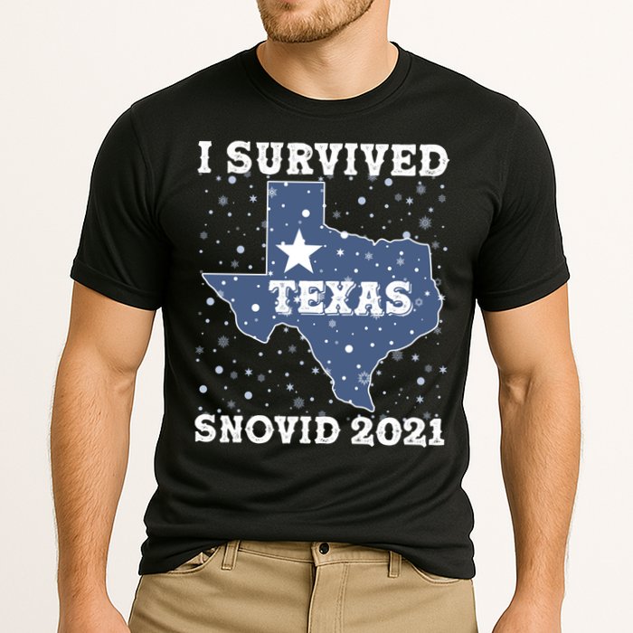 I Survived Snovid 2021Texas Snowstorm Cooling Performance Crew T-Shirt