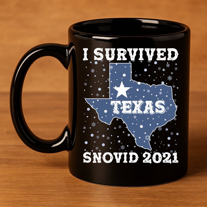 I Survived Snovid 2021Texas Snowstorm 11oz C Handle Ceramic Mug