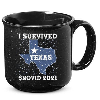I Survived Snovid 2021Texas Snowstorm 15oz Campfire Ceramic Mug