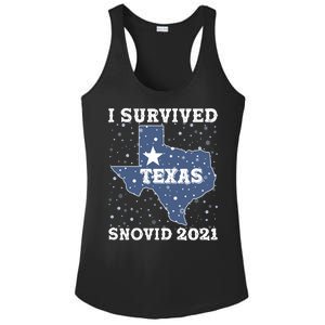 I Survived Snovid 2021Texas Snowstorm Ladies PosiCharge Competitor Racerback Tank