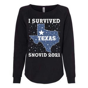 I Survived Snovid 2021Texas Snowstorm Womens California Wash Sweatshirt