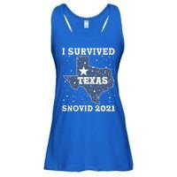 I Survived Snovid 2021Texas Snowstorm Ladies Essential Flowy Tank